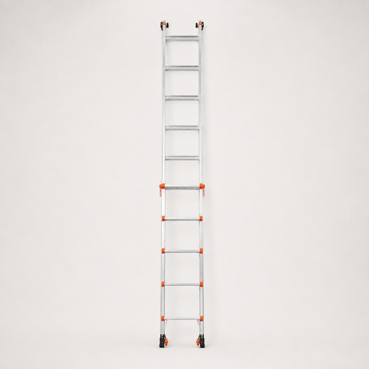 Front view of the ladder in full extension configuration